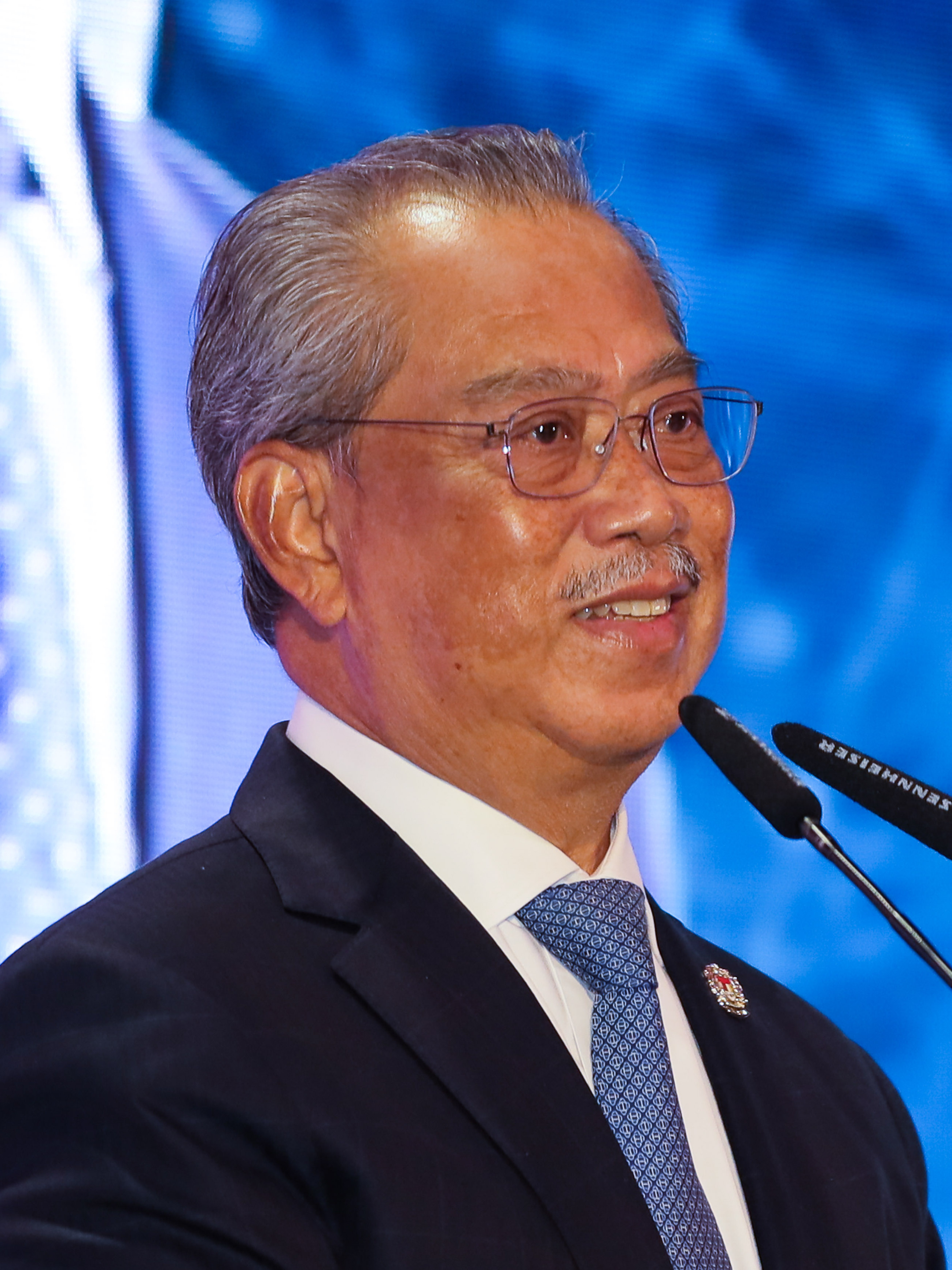 Portrait of Tan Sri Muhyiddin Yassin (2021); illustrative image, not an oath-taking photograph.